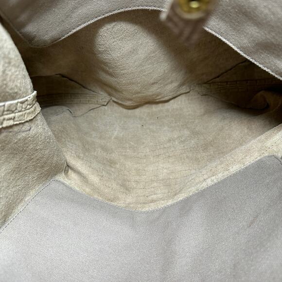 Day Birger Et Mikkelsen Large Suede Leather Tote Bag Embossed Greige *FLAWS READ - Picture 7 of 7